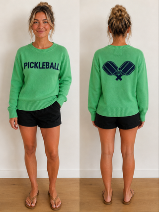 PICKLEBALL True Intarsia Kelly Sweater