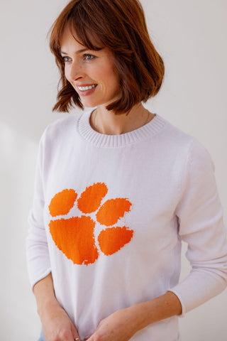 LICENSED CLEMSON Tiger Paw Lightweight Sweater