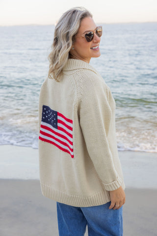 Oversized Flag Cardigan