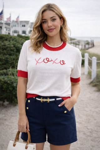XOXO Short Sleeve Sweater