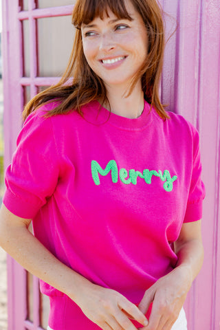 Short Sleeve Merry Sweater